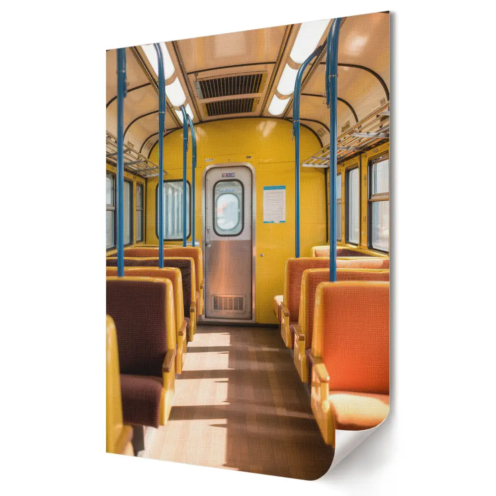 Grafika ścienna na płótnie Kolorowa Pustka w Miejskim Tramwaju