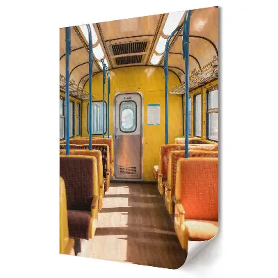Grafika ścienna na płótnie Kolorowa Pustka w Miejskim Tramwaju