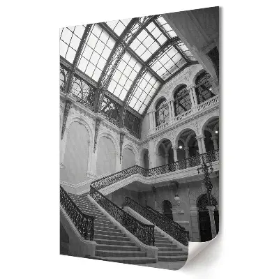 Nowoczesny plakat dekoracyjny Elegancja architektury w czerni i bieli