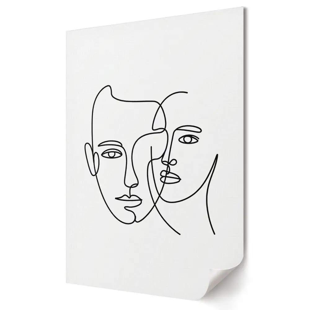 Plakat na materiale polycanvas Minimalistyczne oblicza miłości i tożsamości