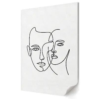 Plakat na materiale polycanvas Minimalistyczne oblicza miłości i tożsamości