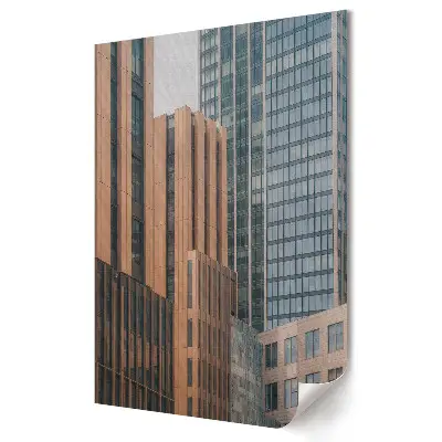 Nowoczesny plakat dekoracyjny przedstawiający architekturę w miejskim krajobrazie