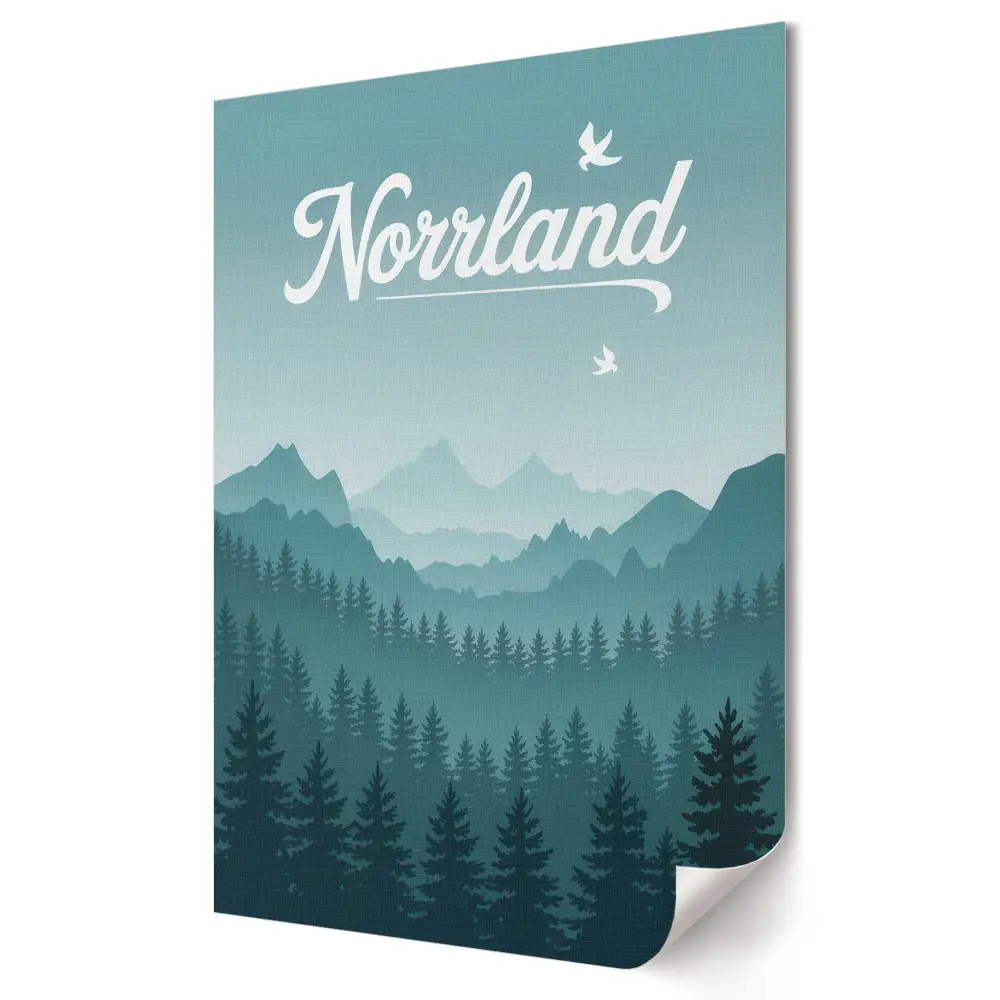 Grafika ścienna na płótnie Magia górskich krajobrazów Norrlandu