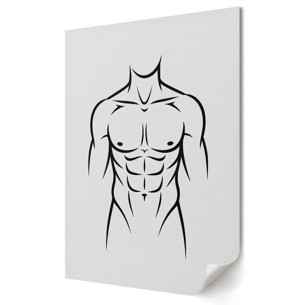 Grafika ścienna na płótnie przedstawiająca szkic anatomii ludzkiego ciała