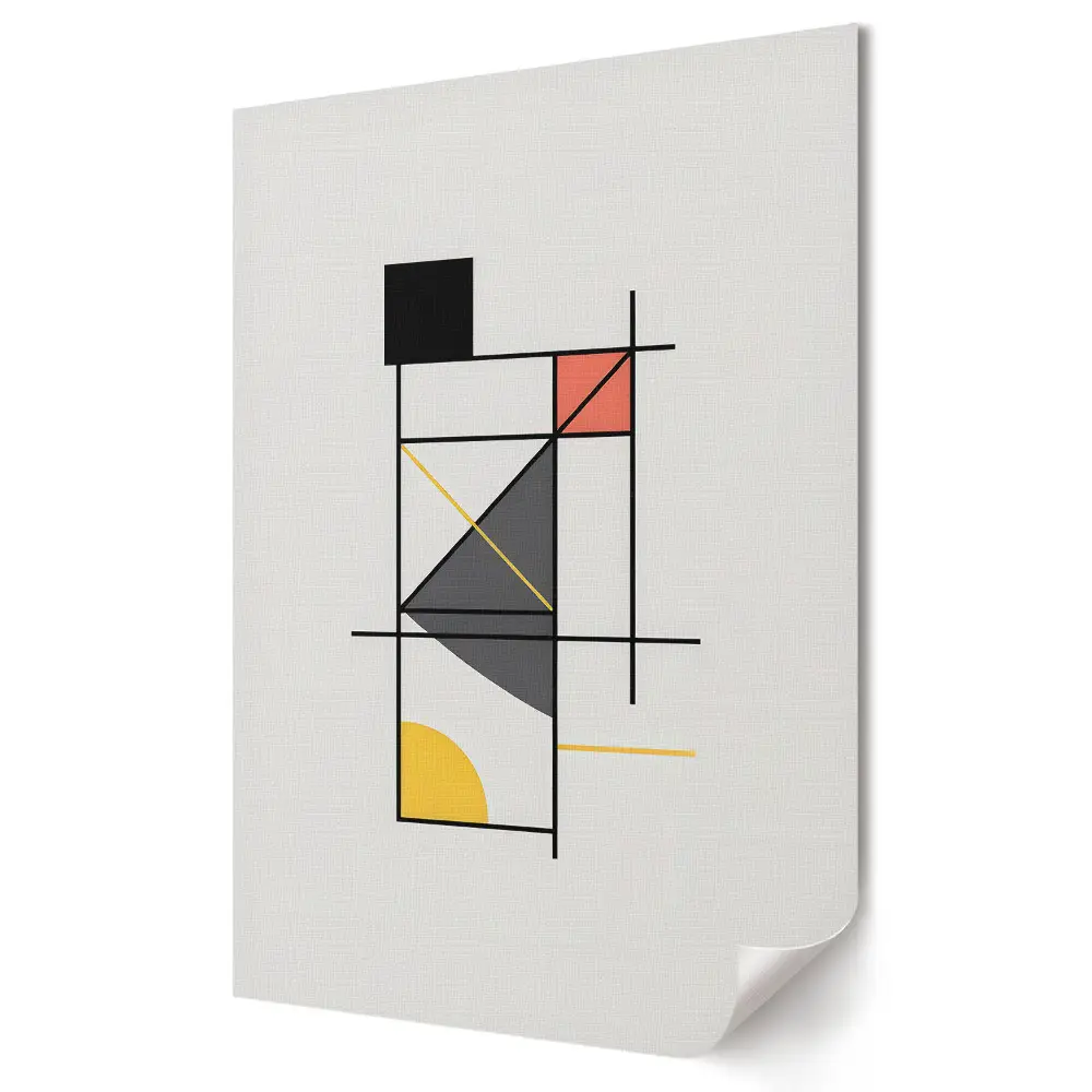 Nowoczesny plakat dekoracyjny z abstrakcyjną kompozycją geometryczną