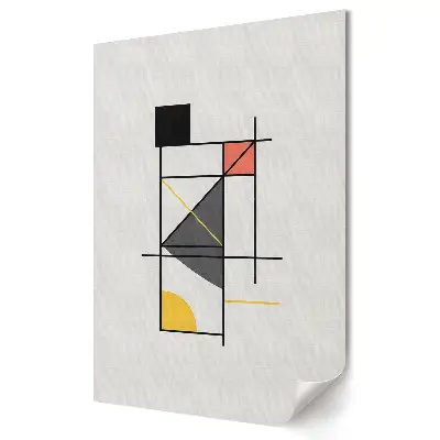 Nowoczesny plakat dekoracyjny z abstrakcyjną kompozycją geometryczną