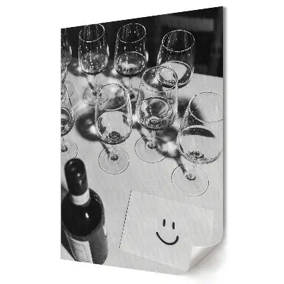 Plakat na materiale polycanvas Radość wśród kieliszków wina