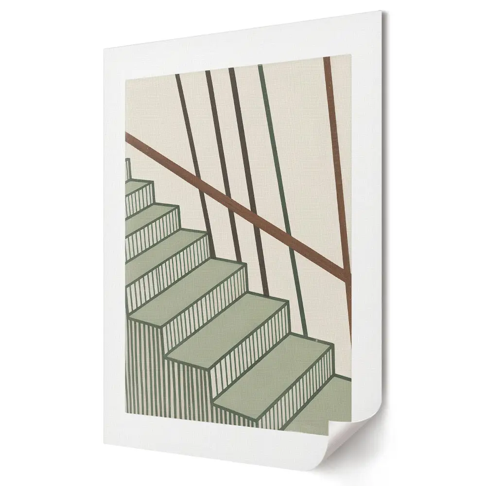Plakat na materiale polycanvas Stylowe schody w minimalistycznym designie