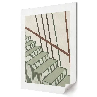 Plakat na materiale polycanvas Stylowe schody w minimalistycznym designie