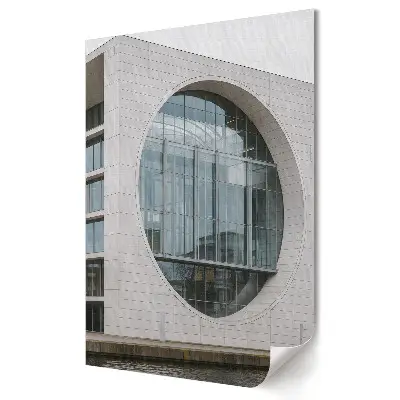 Stylowy plakat na ścianę z motywem nowoczesnej architektury z okrągłym detalem