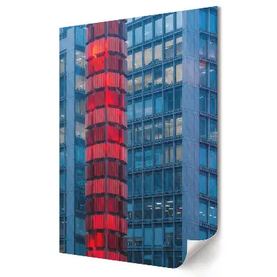 Stylowy plakat na ścianę z nowoczesną architekturą w miejskim krajobrazie