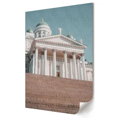 Plakat na materiale polycanvas Architektura w pastelowych odcieniach