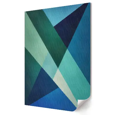 Stylowy plakat na ścianę Geometria w odcieniach niebieskiego