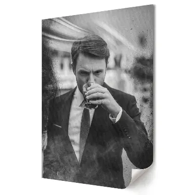 Plakat na materiale polycanvas Elegancja w czerni i bieli