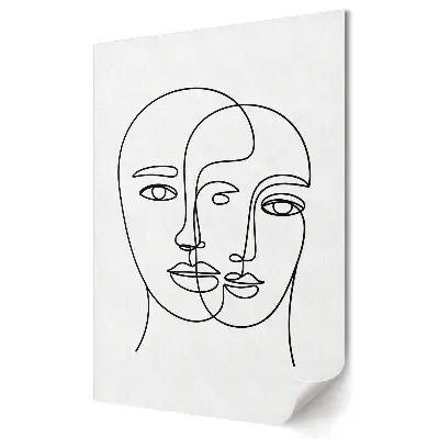 Plakat na materiale polycanvas Podwójne oblicza emocji w linii