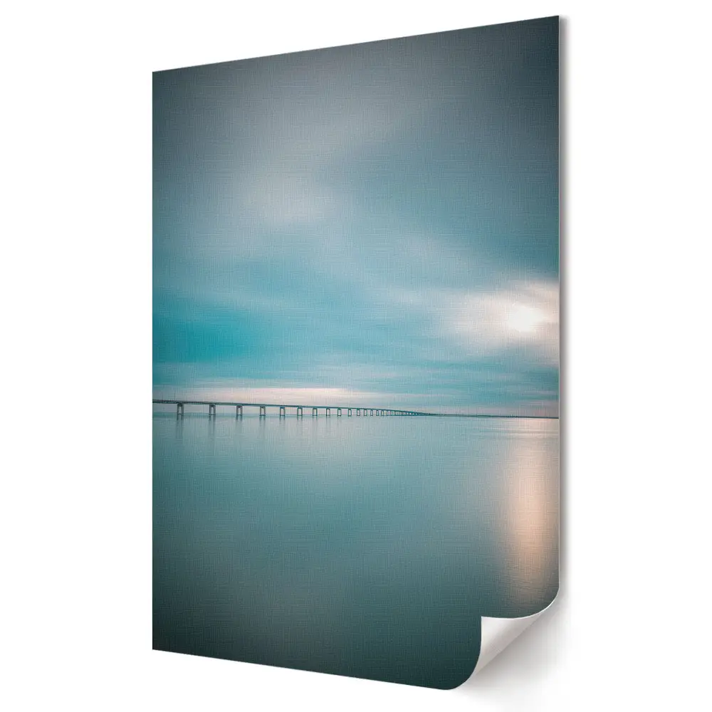Plakat na materiale polycanvas Spokojny most nad wodą