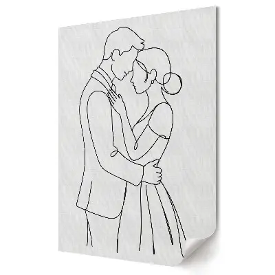Plakat na materiale polycanvas Miłość w prostocie linii