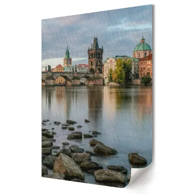 Grafika ścienna na płótnie Praga o poranku nad Wełtawą