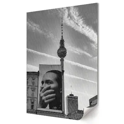 Stylowy czarno-biały plakat na ścianę z motywem Berlina