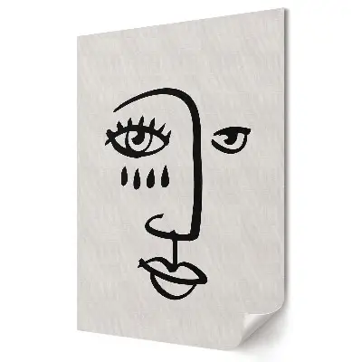 Grafika ścienna na płótnie Minimalistyczny portret z emocjami