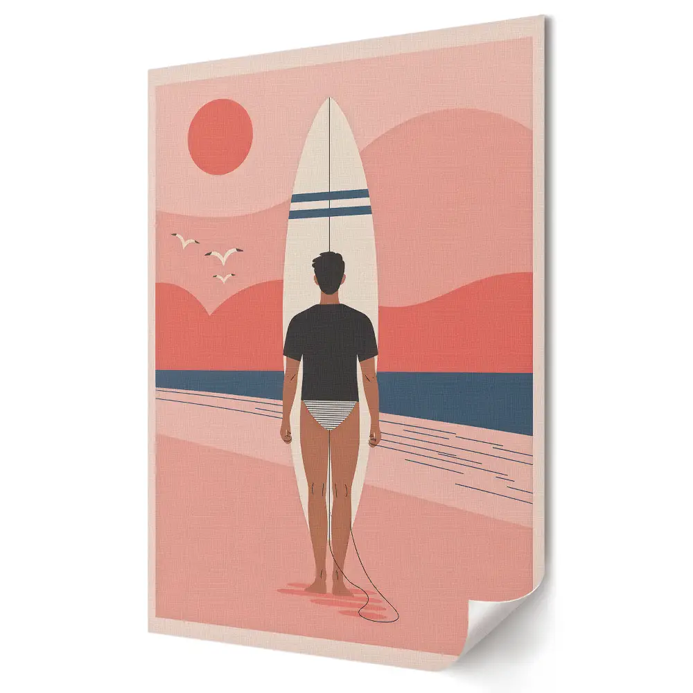 Plakat na materiale polycanvas Surfing Dreams at Sunset Beach