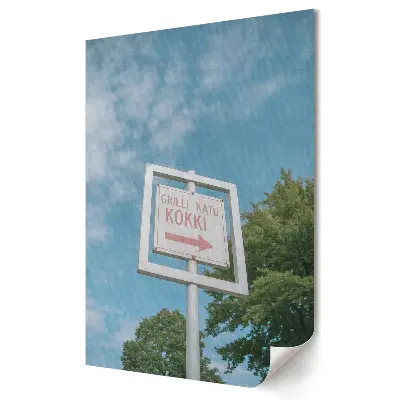 Nowoczesny plakat dekoracyjny Kierunek do grilla i relaksu