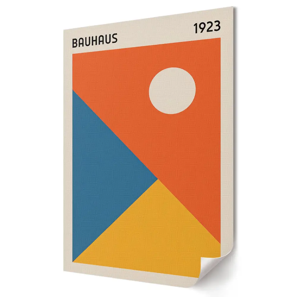 Stylowy plakat na ścianę Bauhaus 1923 Kolory i geometria