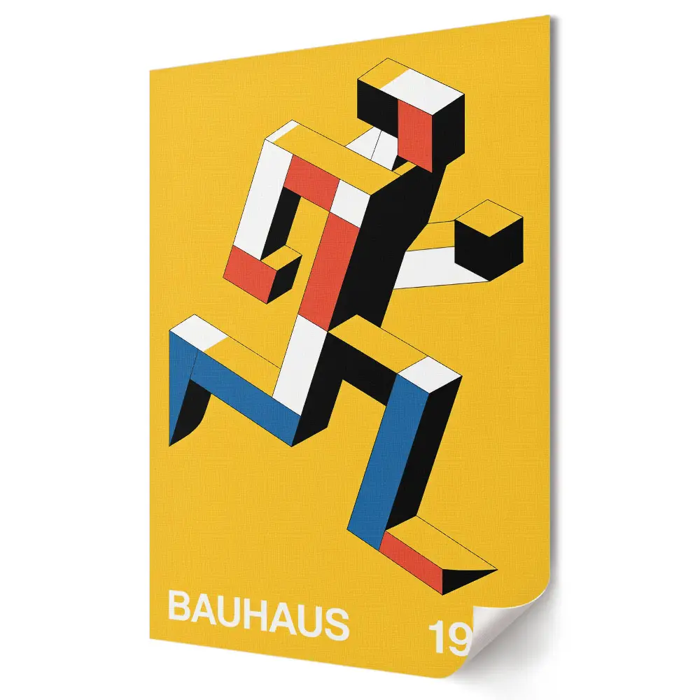 Plakat na materiale polycanvas Bauhaus Ruch i geometria w kolorze