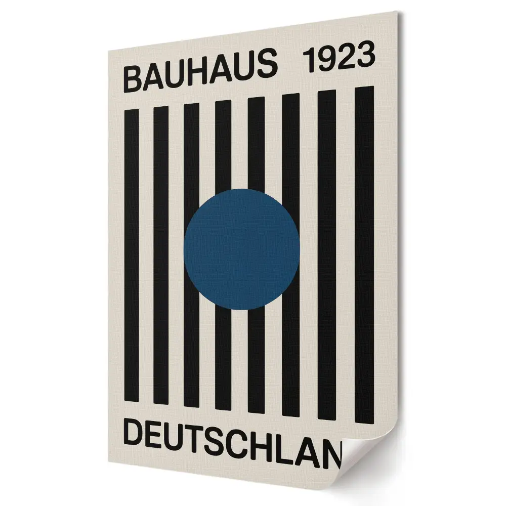 Stylowy plakat na ścianę Bauhaus 1923 Sztuka i Design w Niemczech
