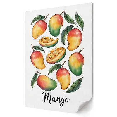 Grafika ścienna na płótnie Soczyste mango w kolorach lata