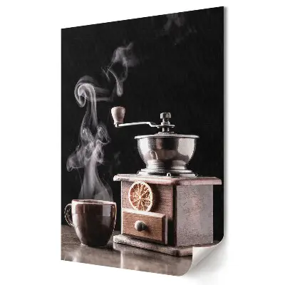 Plakat na materiale polycanvas Kawa z młynka w aromatycznej chwili