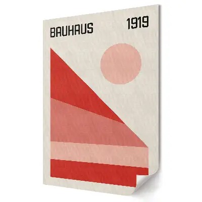 Nowoczesny plakat dekoracyjny Bauhaus 1919 z minimalistyczną geometrią