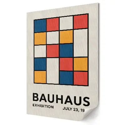 Plakat na materiale polycanvas Bauhaus Kolory i Kształty w Sztuce