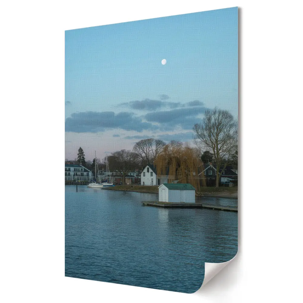 Stylowy plakat na ścianę Spokojny wieczór nad jeziorem