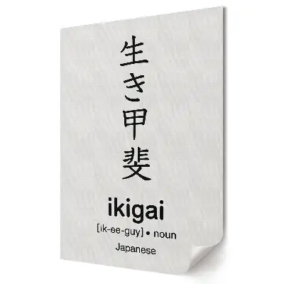 Nowoczesny plakat dekoracyjny Znajdź swoje ikigai w życiu