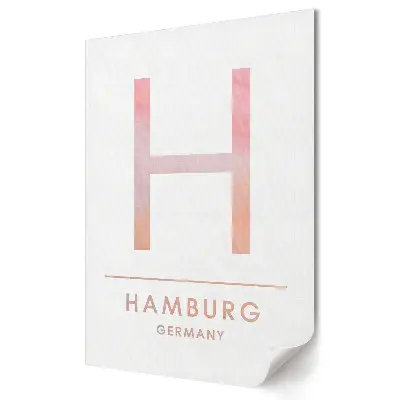 Stylowy plakat z nazwą Hamburg na materiale polycanvas