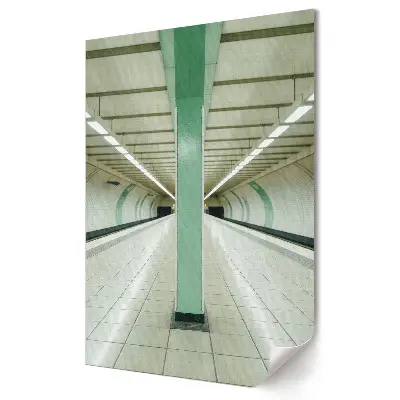 Grafika ścienna na płótnie Pusty tunel metra w stylu minimalistycznym