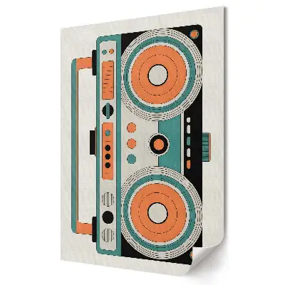 Grafika ścienna na płótnie Retro boombox w stylu lat 80.