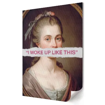 Plakat na materiale polycanvas Portret z nowoczesnym przesłaniem