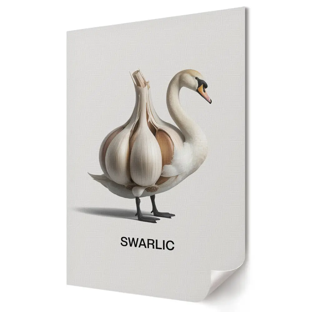 Nowoczesny plakat dekoracyjny Swan Anatomy A Unique Perspective