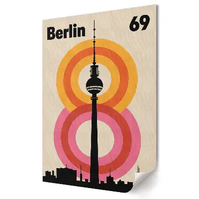 Grafika ścienna na płótnie Berlin 69 z charakterystyczną wieżą
