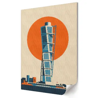 Plakat na materiale polycanvas Nowoczesna architektura w miejskim krajobrazie
