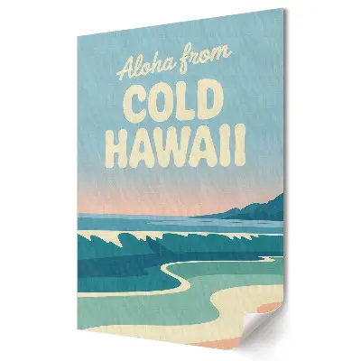 Stylowy plakat na ścianę Aloha z zimnej Hawajów