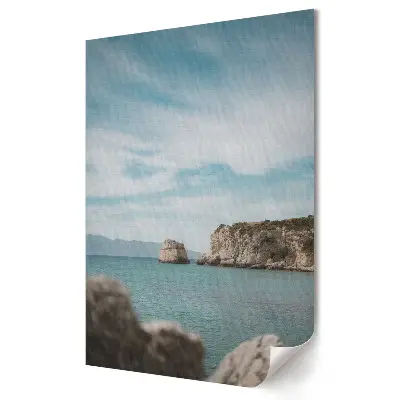 Plakat na materiale polycanvas Spokojne wybrzeże i błękitne niebo