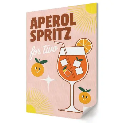 Nowoczesny plakat dekoracyjny Orzeźwiający Aperol Spritz dla dwojga