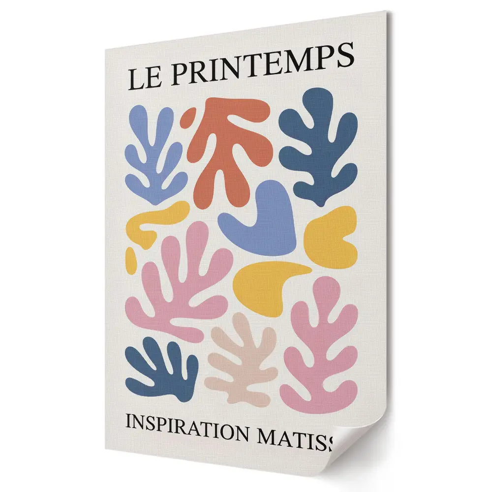 Plakat na materiale polycanvas Wiosenne inspiracje w stylu Matisse'a