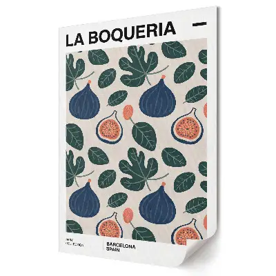 Stylowy plakat na ścianę Figowe wzory z La Boqueria