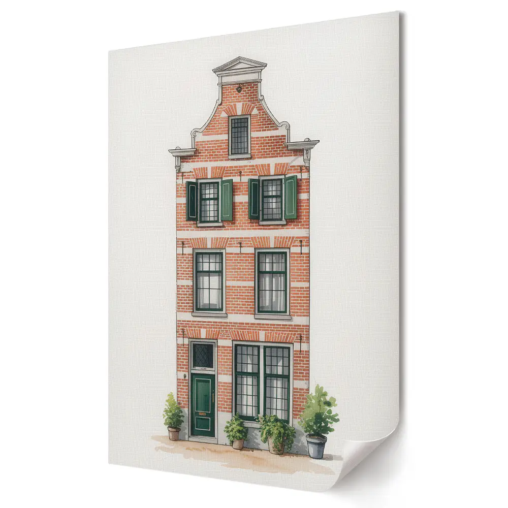 Plakat na materiale polycanvas Stylowy dom w stylu holenderskim