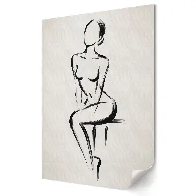 Stylowy plakat na ścianę z elegancką sylwetką w minimalistycznym stylu