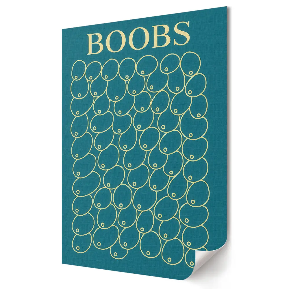 Plakat na materiale polycanvas Graficzna zabawa z formą i kolorem